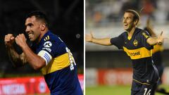 Tevez y Palacio, dos ídolos de Boca que están de festejo