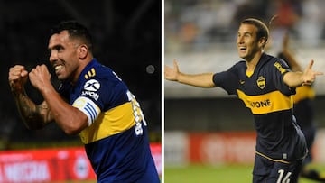 Tevez y Palacio, dos &iacute;dolos de Boca que est&aacute;n de festejo