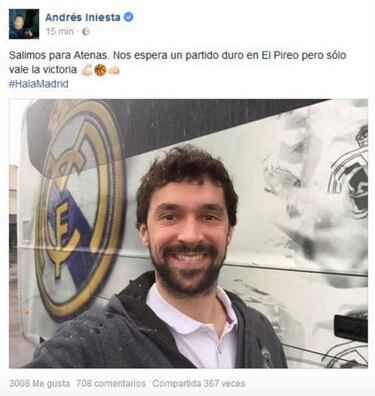 Un error hace 'viajar' a Iniesta con el Madrid de baloncesto