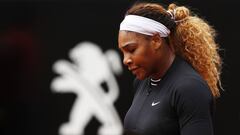 ROME, ITALY - MAY 13:  Serena Williams of the USA celebrates winning a big point during her first round match agains Rebecca Petersen of Sweden during day two of the International BNL d&#039;Italia at Foro Italico on May 13, 2019 in Rome, Italy. (Photo by Adam Pretty/Getty Images)