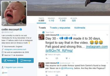 McCourt, de 94 kg: o vuela en un 5.000 o se tatúa 17 nombres