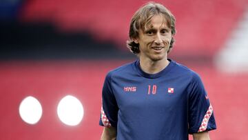 Soccer Football - Euro 2020 - Croatia Training - Parken Stadium, Copenhagen, Denmark - June 27, 2021 Croatia's Luka Modric during training REUTERS/Hannah Mckay