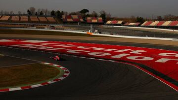 Un Red Bull en Montmeló durante la pretemporada de este año.