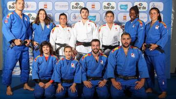 Imagen del equipo espa&ntilde;ol que compite en los Mundiales de Judo.