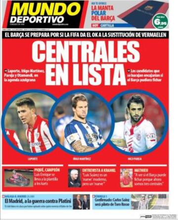 Portadas de la prensa deportiva