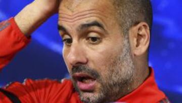 Pep Guardiola, en rueda de prensa.