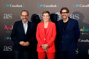 Juan Cantn, Director General Prensa en PRISA Media,
Elisa Aguilar, presidenta de la Federacin Espa?ola de Baloncesto y Vicente Jimnez, Director del Diario AS.