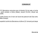 El Barça anuncia un amistoso en Qatar justo después del alirón