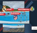 Jovic, Saponjic y Maksimovic juntos en una misma piscina