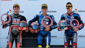 Un podio que no valió, por la posterior descalificación de ManuGasss, inicialmente segundo, tras Moreira, y por delante de Guevara.