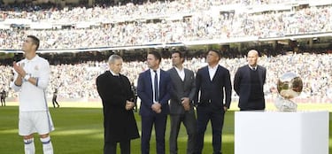 Cristiano ofreció su cuarto Balón de Oro al Bernabéu