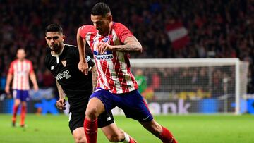 El centrocampista del Atlético de Madrid, Vitolo Machín, durante un partido.