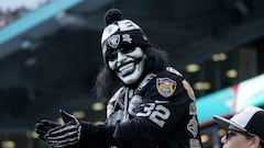 Las Vegas Raiders fans cheer on their team