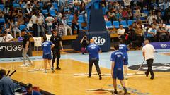 Suspendido el Breogán-Tenerife por “condensación” en la pista tras caerse varios jugadores