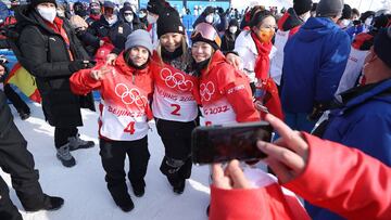 Queralt Castellet, Chloe Kim y Sena Tomita.