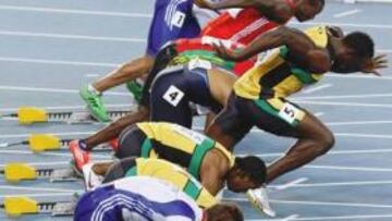 La salida que descalificó a Bolt en la final de los 100.