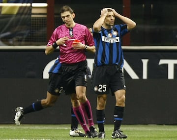 Walter Samuel made 72 Champions League appearances for Roma, Real Madrid, Inter and Basel, receiving 26 cards, which were all yellow. He was sent off once for two bookings.