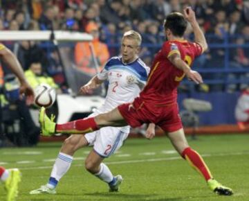 Montenegro-Rusia. Igor Smolnikov y Vladimir Volkov.