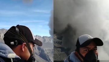 Tiktoker desafía el peligro y sube hasta la boca del volcán Popocatépetl