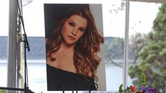 A picture of Lisa Marie Presley is seen during a public memorial for her, the only daughter of the "King of Rock 'n' Roll," Elvis Presley, at Graceland Mansion in Memphis, Tennessee, U.S. January 22, 2023.  REUTERS/Nikki Boertman