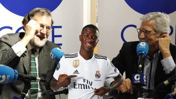 Mariano Rajoy augura un buen futuro a Vinicius en el fútbol