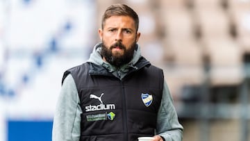 Joaquín Gómez, en la previa de uno de los partidos del HIFK en la Veikkausliiga.
