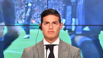 James fue presentado con el Bayern.