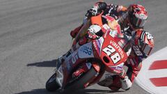 BARCELONA, SPAIN - JUNE 03: Izan Guevara of Spain and GASGAS Aspar  leads the field during the MotoGP of Catalunya - Free Practice at Circuit de Barcelona-Catalunya on June 03, 2022 in Barcelona, Spain. (Photo by Mirco Lazzari gp/Getty Images)