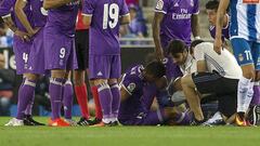 Casemiro injured against Espanyol and set to miss several games for Real Madrid and Brazil.