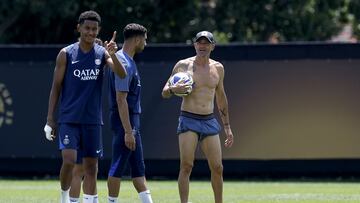 Luis Enrique, en el entrenamiento del PSG, antes del partido ante el Madrid en el Mundial de Clubes.