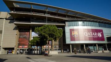 Publicidad de Qatar en el Camp Nou.