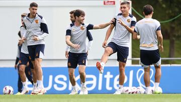 Carlos Fernández, en la sesión de ayer de Zubieta.