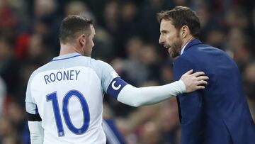 Rooney y Southgate