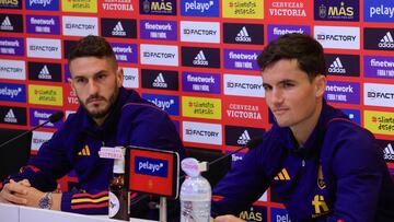 Koke y Guillamón, en rueda de prensa.