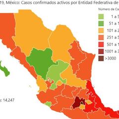 Mapa y casos de coronavirus en México por estados hoy 24 de mayo