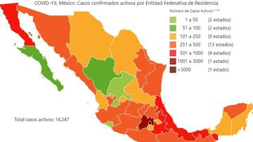 Mapa y casos de coronavirus en México por estados hoy 24 de mayo