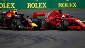 Verstappen y Vettel en Shangh&aacute;i.