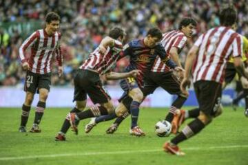 Messi marcó el gol del empate del Barcelona.