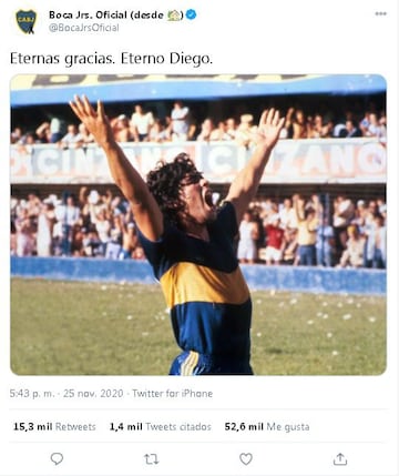 EL mundo del deporte se despide de Maradona