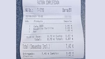 El indignante cobro en el ticket de un bar: “No volveré”