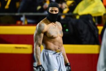 Uno que cuando deje el football se puede subir a un ring de la WWE a repartir sopapos a diestro y siniestro es Ryan Sazier. No tiene ni que buscarse un disfraz, con subirse así mismo al ring así le vale.