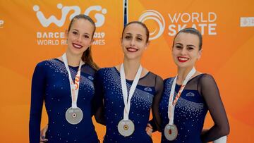 Las patinadoras italianas coparon el podio.