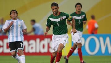 Foto de accion durante el partido Partido Argentina vs Mexico, Octavos de Final, Mundial Alemania 2006.en la foto: RAFAEL MARQUEZ
24/05/06/MEXSPORT
Estadio: Zentralstadion Leipzig, actualmente Red Bull Arena