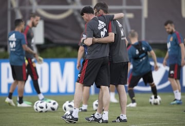 El primer entrenamiento de Hierro con España en imágenes