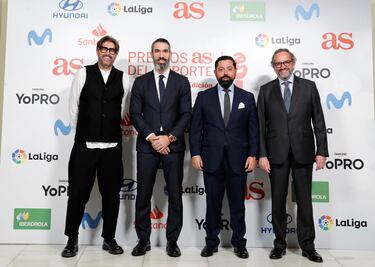 Vicente Jiménez Director del Diario AS, Fernando Sanz exfutbolista, José María Arrabal  viceconsejero de Educación y Deportes de la Junta de Andalucía,Juan Cantón Director General de Prensa de Prisa Media.