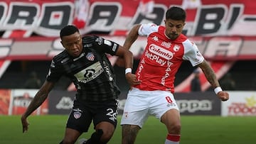 Santa Fe y Junior empatan 0-0 en el cuadrangular A de la Liga BetPlay