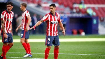 Luis Suárez jugando con el Atlético