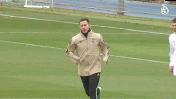 El Madrid prepara la Copa y Hazard ya corre en el césped