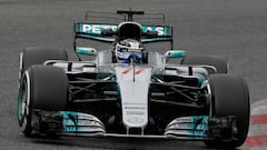 Bottas flies through Formula One testing in Barcelona
