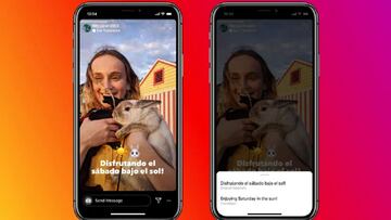 Instagram traduce por ti el texto de las Stories